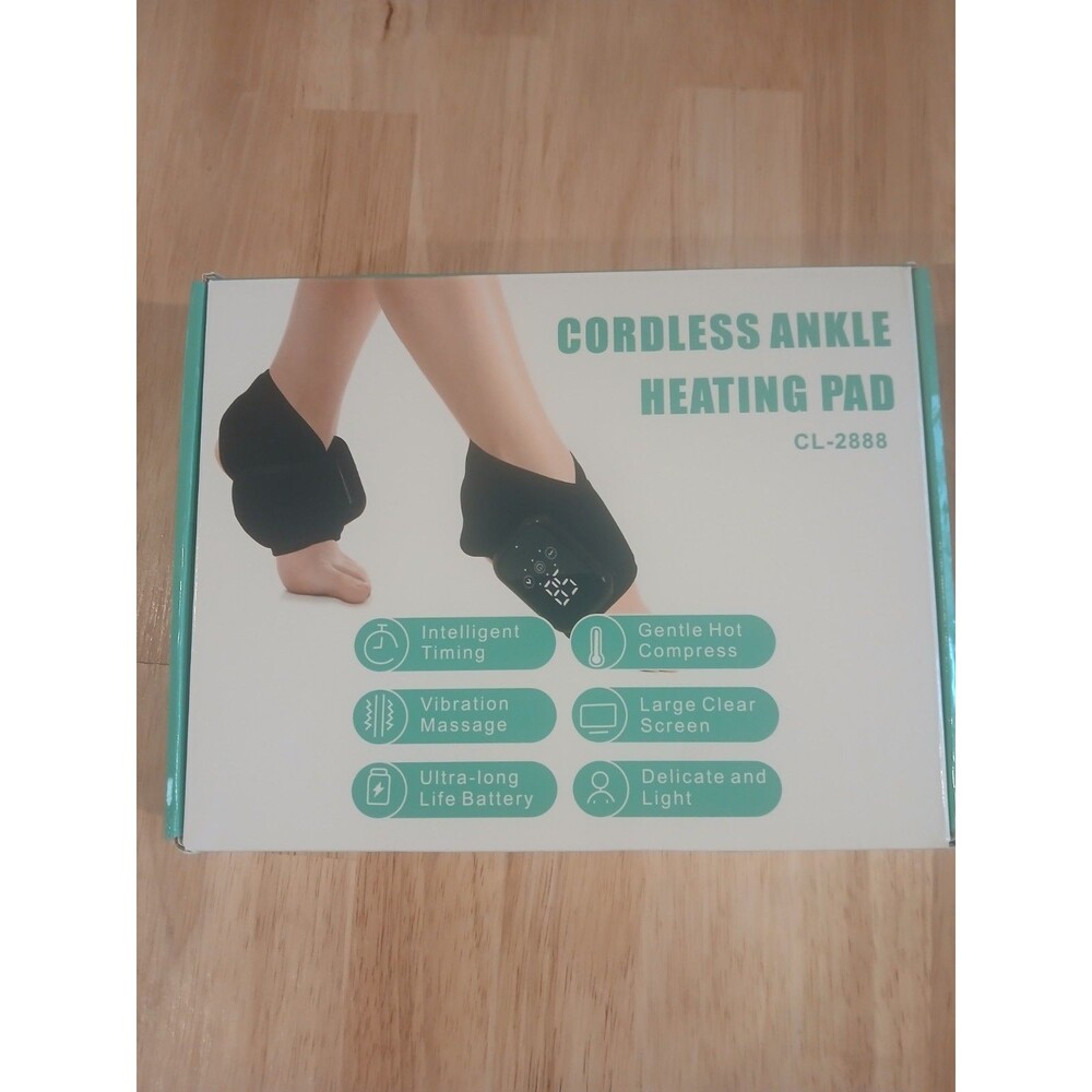 Electric Foot Ankle Massager Brace Pain Relief Vibration HotCompressTherapy NEW